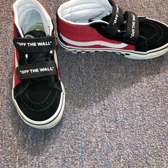 Shoes | Boys High Top Velcro Vans Size 